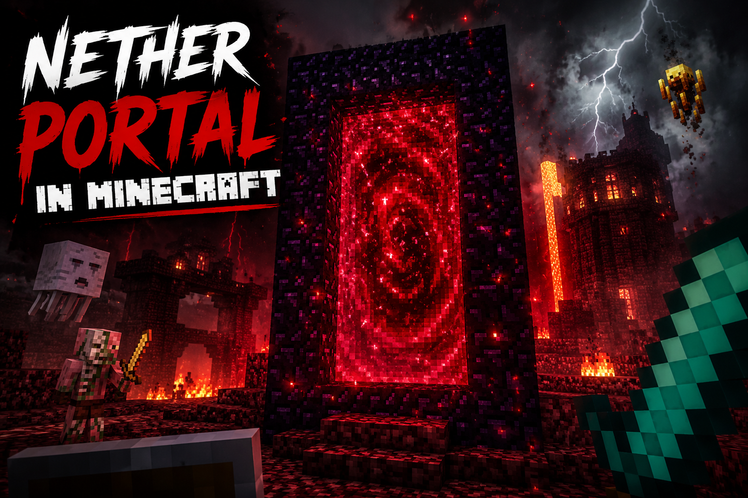 How to make a Nether Portal in Minecraft
